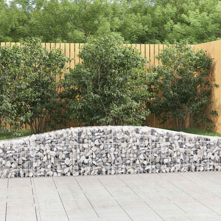 buet gabionkurv 400x30x40/60 cm galvaniseret jern