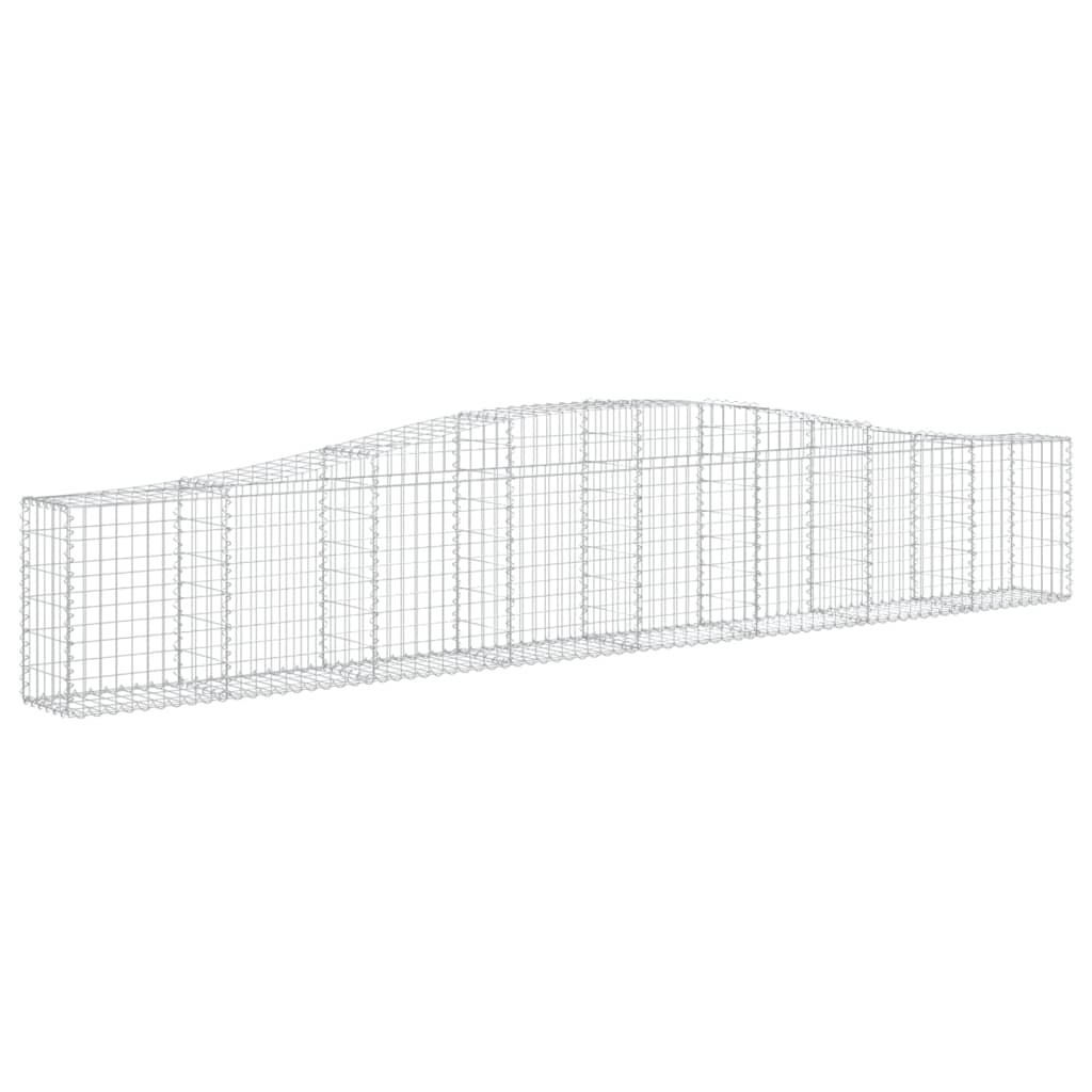 buet gabionkurv 400x30x60/80 cm galvaniseret jern