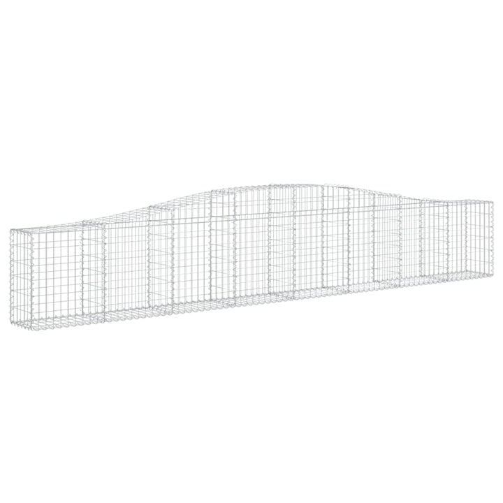 buet gabionkurv 400x30x60/80 cm galvaniseret jern