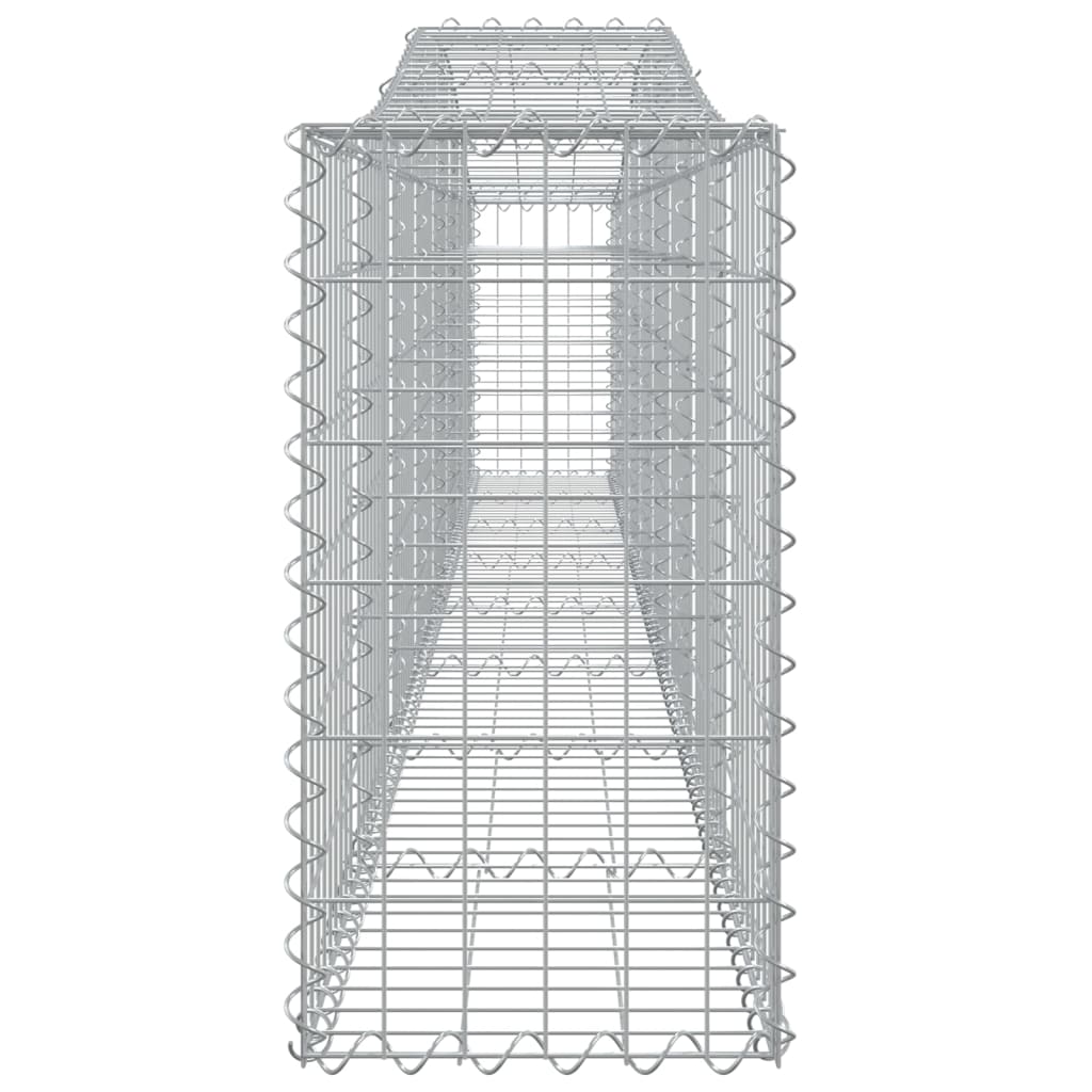 buet gabionkurv 400x30x60/80 cm galvaniseret jern
