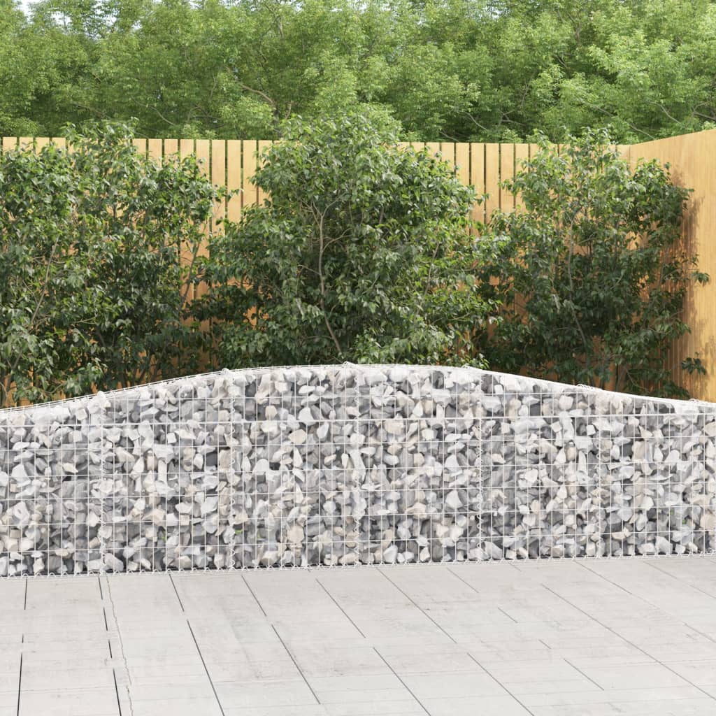 buet gabionkurv 400x30x60/80 cm galvaniseret jern