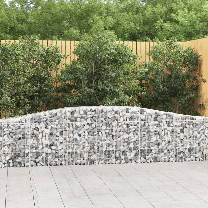 buet gabionkurv 400x30x60/80 cm galvaniseret jern