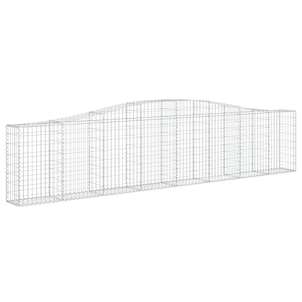 buet gabionkurv 400x30x80/100 cm galvaniseret jern