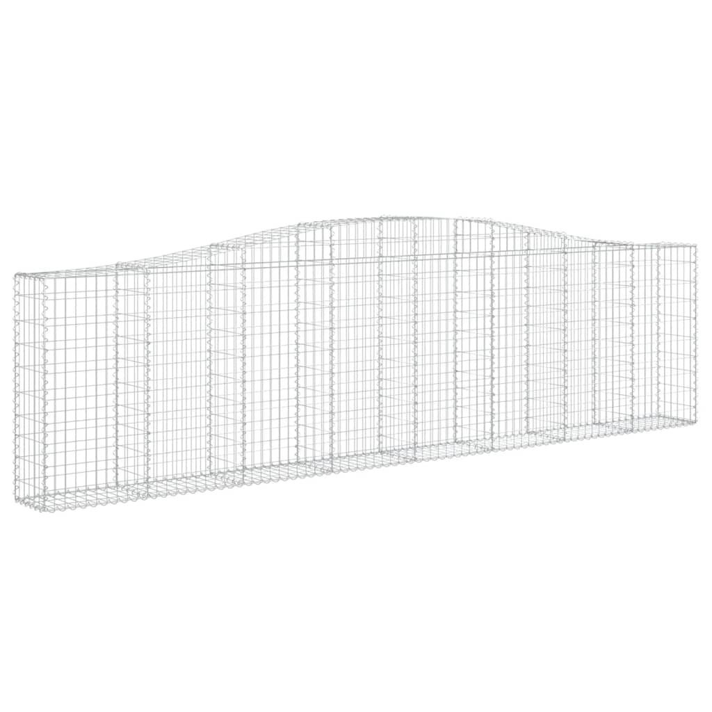 buet gabionkurv 400x30x100/120 cm galvaniseret jern