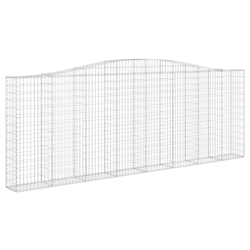 buet gabionkurv 400x30x140/160 cm galvaniseret jern