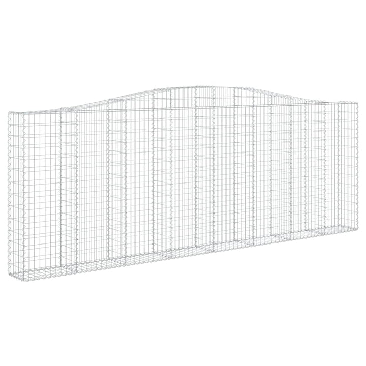 buet gabionkurv 400x30x140/160 cm galvaniseret jern