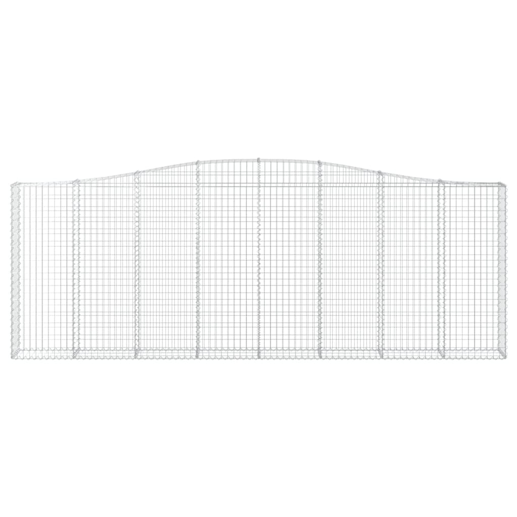 buet gabionkurv 400x30x140/160 cm galvaniseret jern