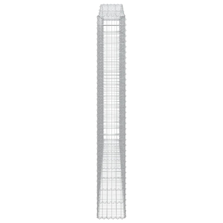 buet gabionkurv 400x30x220/240 cm galvaniseret jern