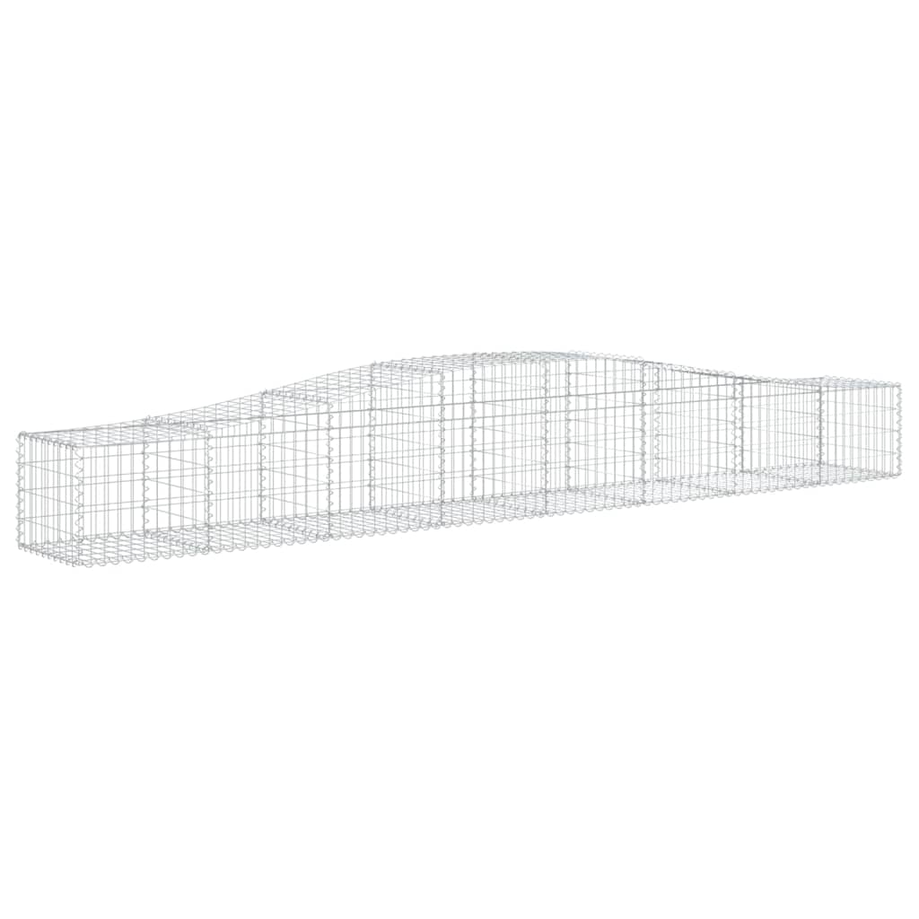 buet gabionkurv 400x50x40/60 cm galvaniseret jern
