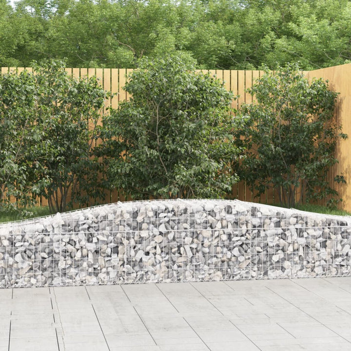 buet gabionkurv 400x50x40/60 cm galvaniseret jern