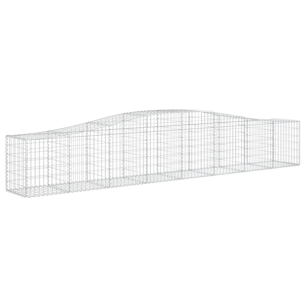 buet gabionkurv 400x50x60/80 cm galvaniseret jern