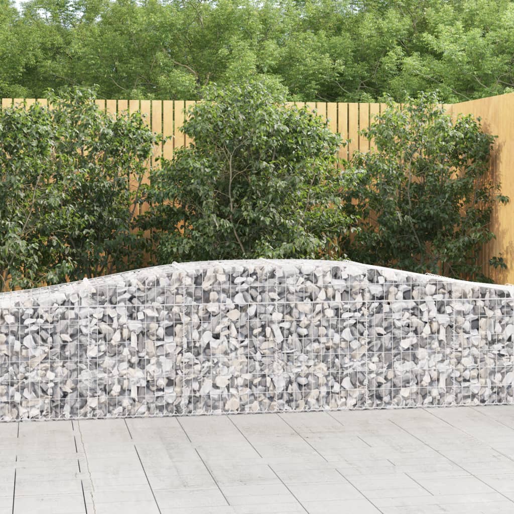 buet gabionkurv 400x50x60/80 cm galvaniseret jern
