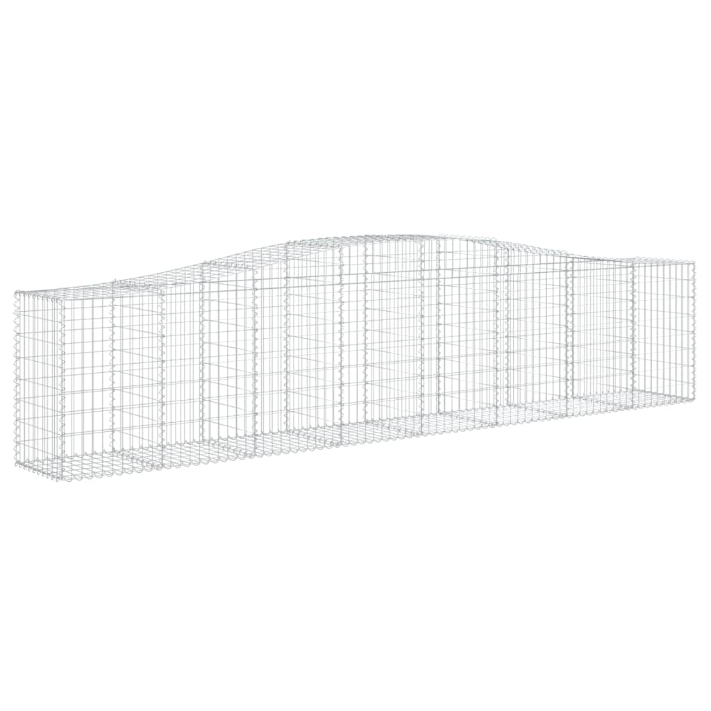 buet gabionkurv 400x50x80/100 cm galvaniseret jern
