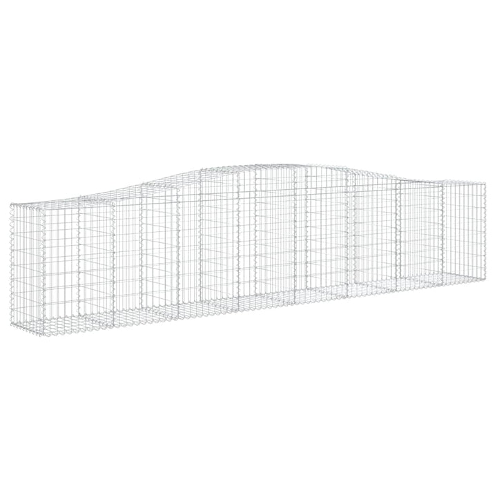buet gabionkurv 400x50x80/100 cm galvaniseret jern