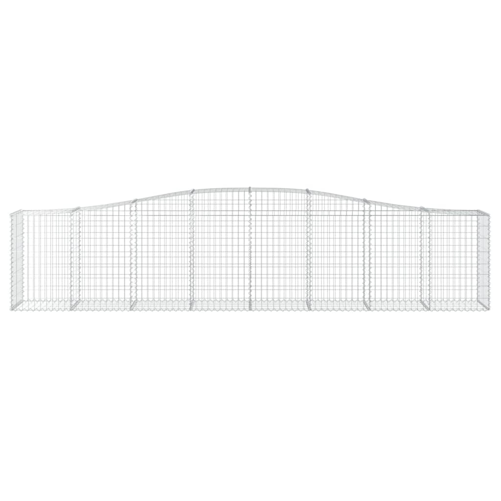 buet gabionkurv 400x50x80/100 cm galvaniseret jern