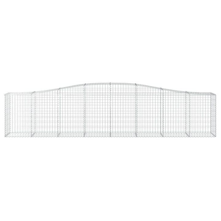 buet gabionkurv 400x50x80/100 cm galvaniseret jern