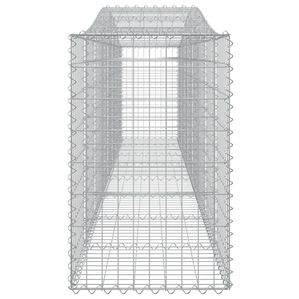 buet gabionkurv 400x50x80/100 cm galvaniseret jern