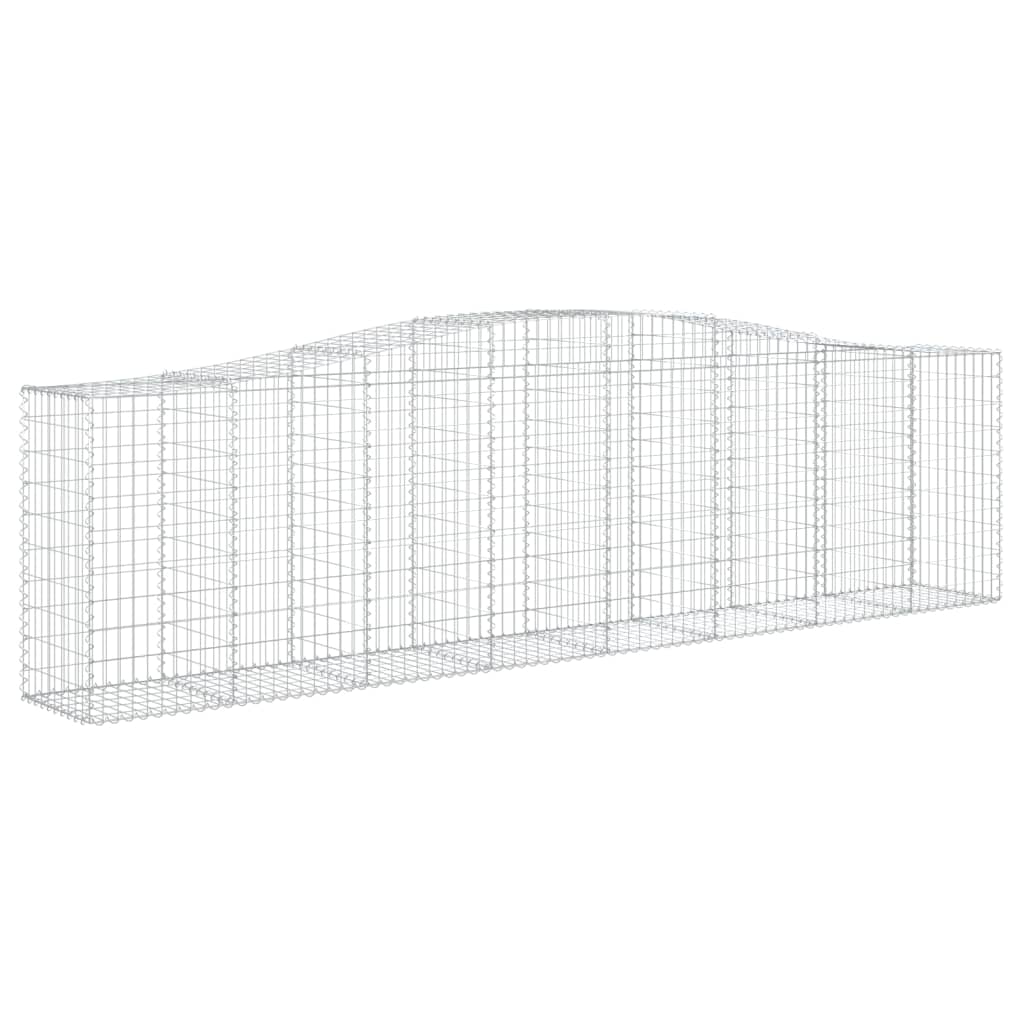 buet gabionkurv 400x50x100/120 cm galvaniseret jern