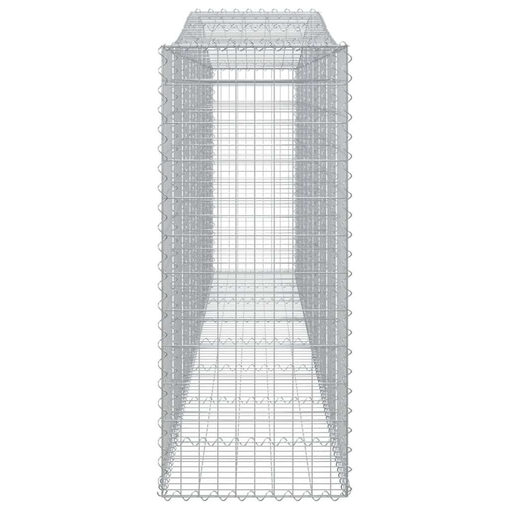 buet gabionkurv 400x50x120/140 cm galvaniseret jern