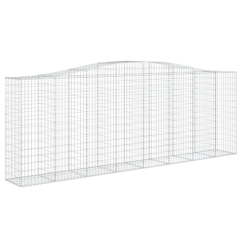 buet gabionkurv 400x50x140/160 cm galvaniseret jern