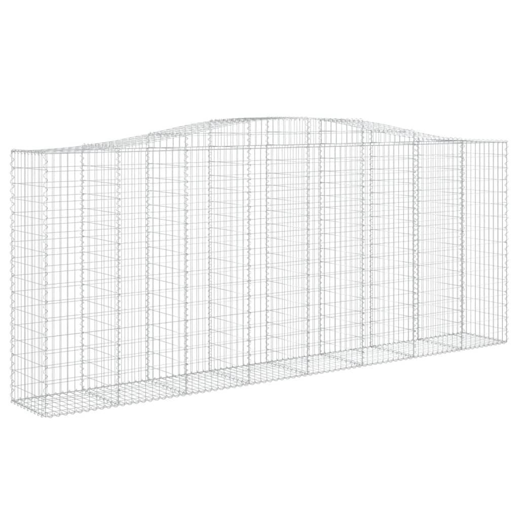 buet gabionkurv 400x50x160/180 cm galvaniseret jern