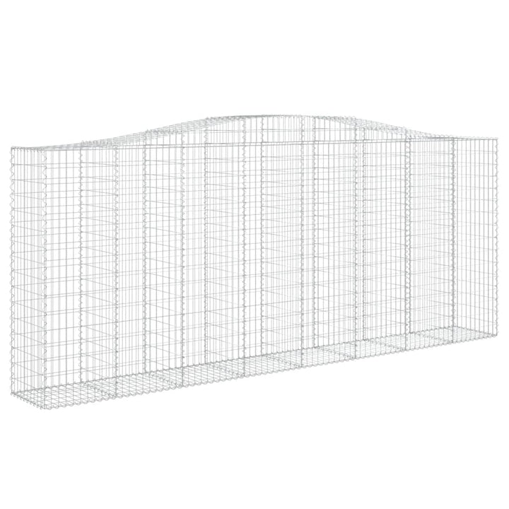 buet gabionkurv 400x50x160/180 cm galvaniseret jern