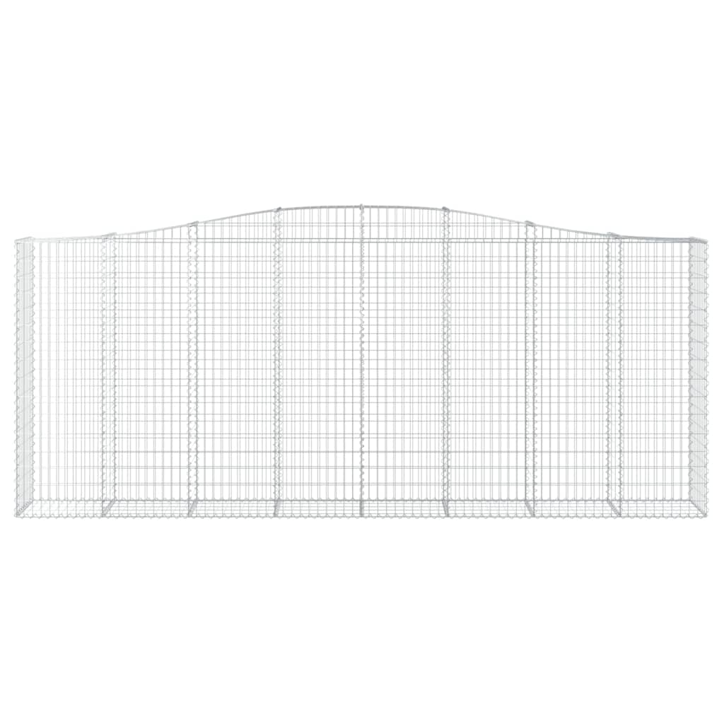 buet gabionkurv 400x50x160/180 cm galvaniseret jern