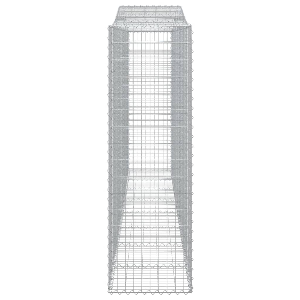 buet gabionkurv 400x50x160/180 cm galvaniseret jern