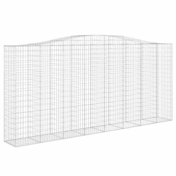 buet gabionkurv 400x50x180/200 cm galvaniseret jern