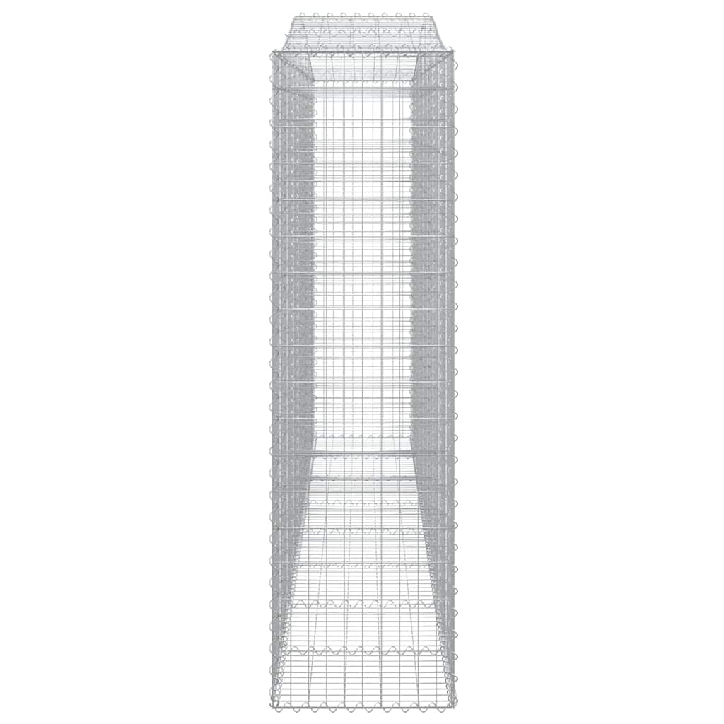 buet gabionkurv 400x50x180/200 cm galvaniseret jern