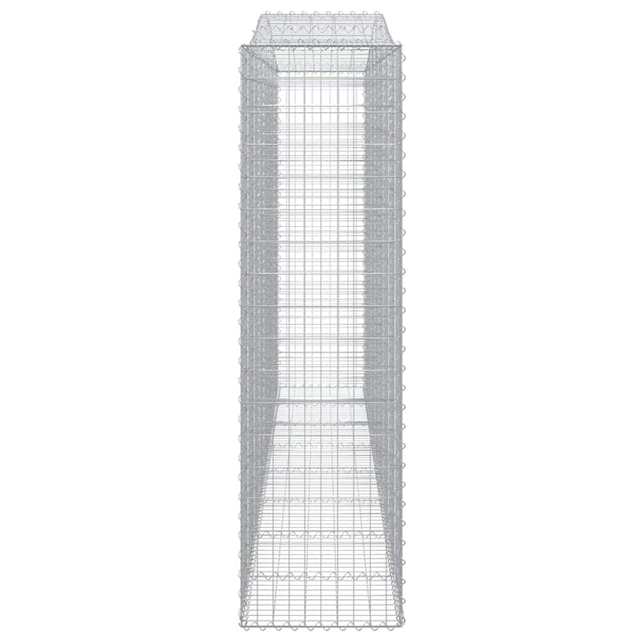 buet gabionkurv 400x50x180/200 cm galvaniseret jern