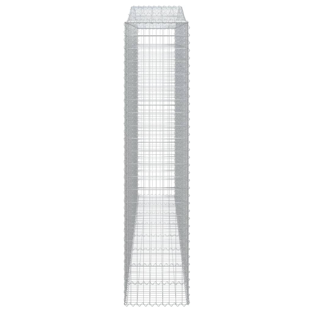 buet gabionkurv 400x50x220/240 cm galvaniseret jern