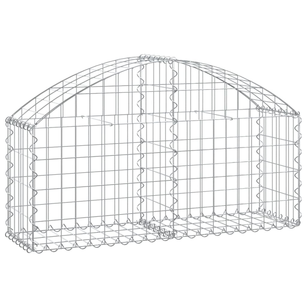 buet gabionkurv 100x30x40/60 cm galvaniseret jern