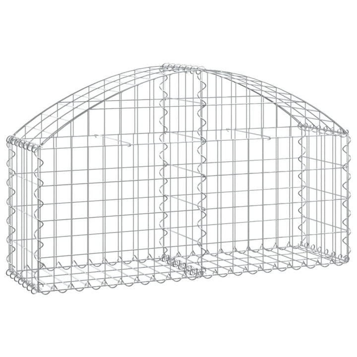 buet gabionkurv 100x30x40/60 cm galvaniseret jern