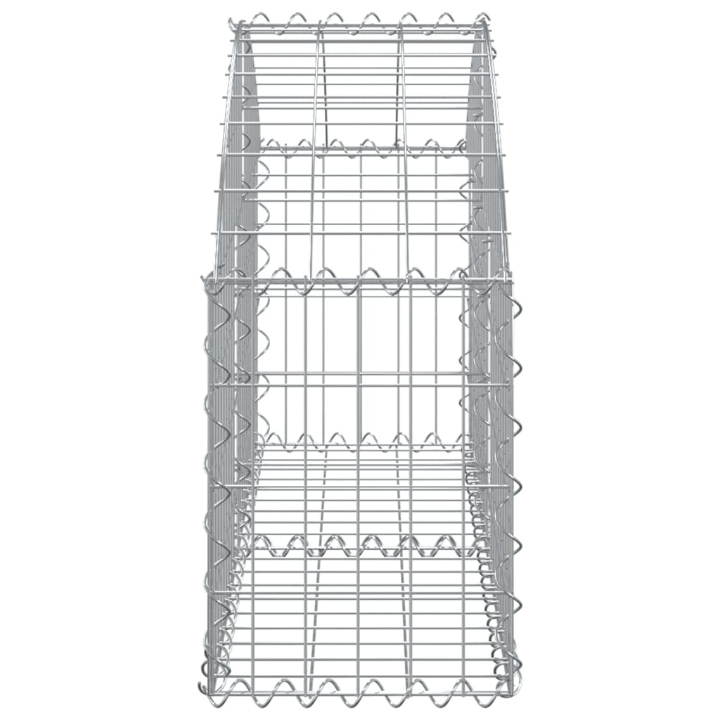 buet gabionkurv 100x30x40/60 cm galvaniseret jern