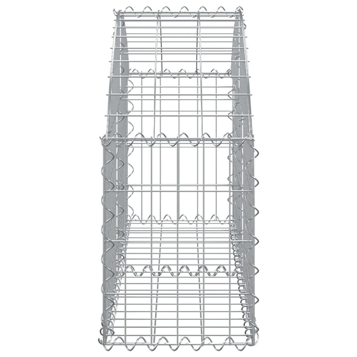 buet gabionkurv 100x30x40/60 cm galvaniseret jern