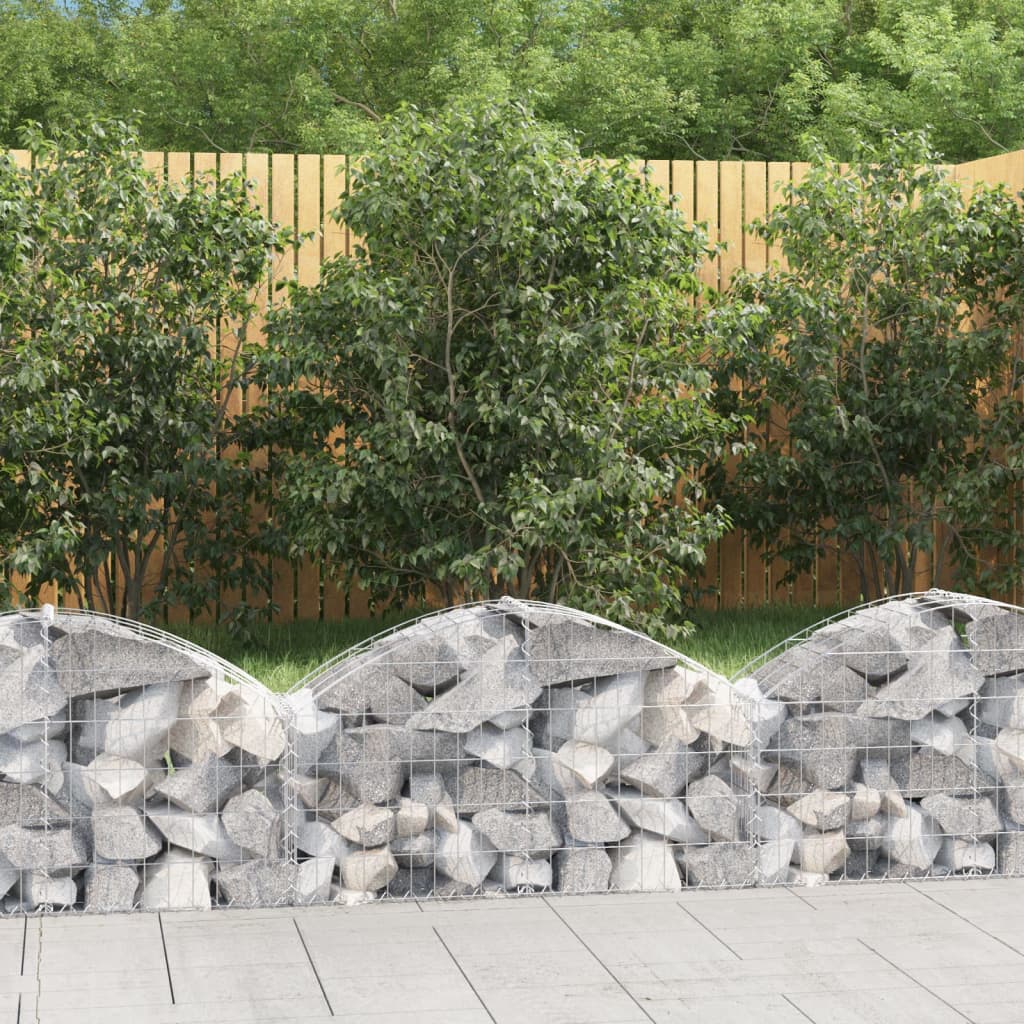 buet gabionkurv 100x30x40/60 cm galvaniseret jern