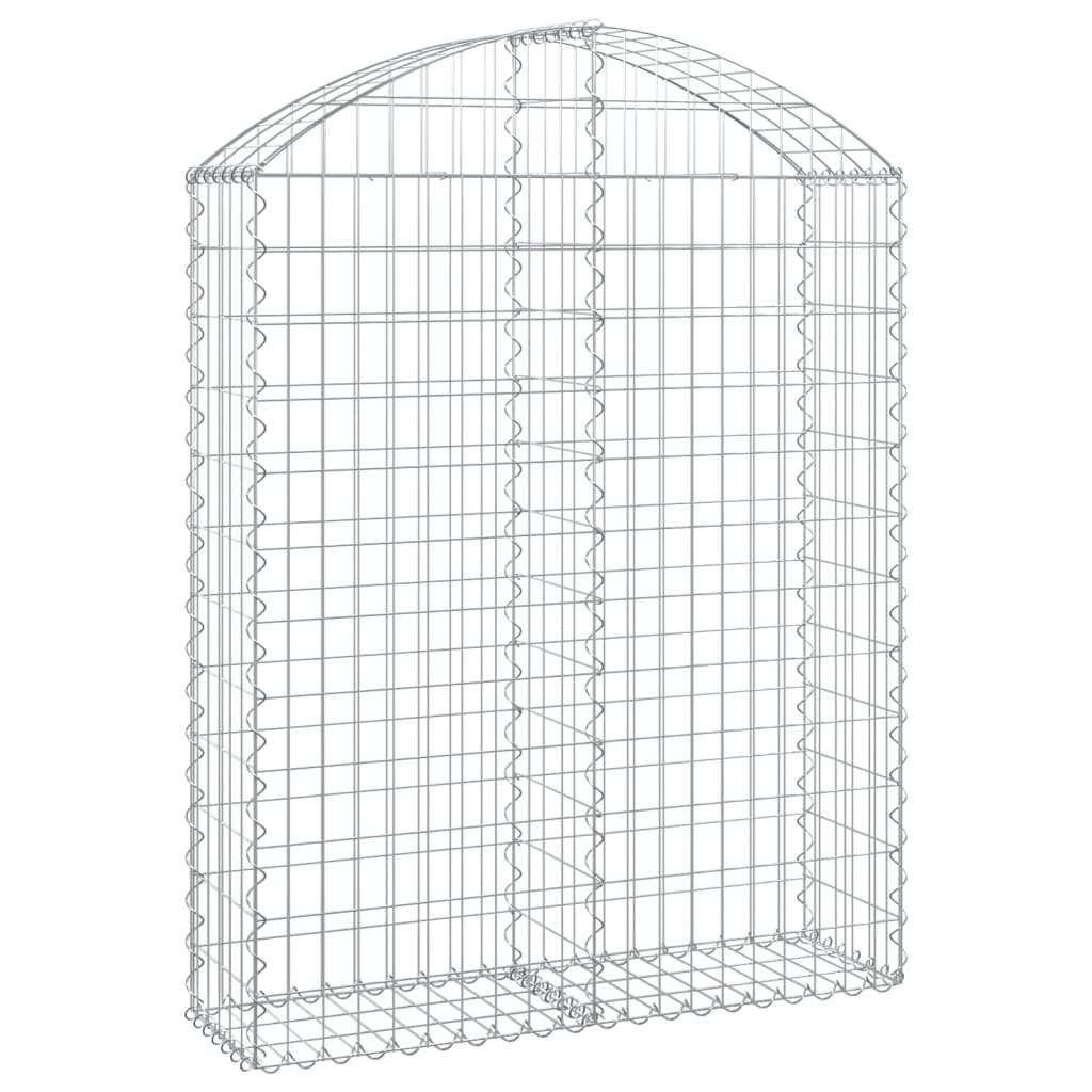 buet gabionkurv 100x30x120/140 cm galvaniseret jern