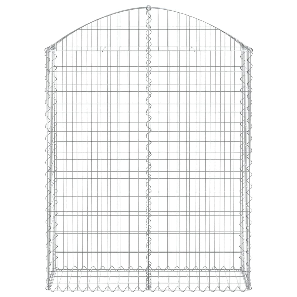 buet gabionkurv 100x30x120/140 cm galvaniseret jern