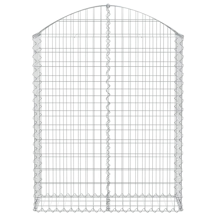 buet gabionkurv 100x30x120/140 cm galvaniseret jern