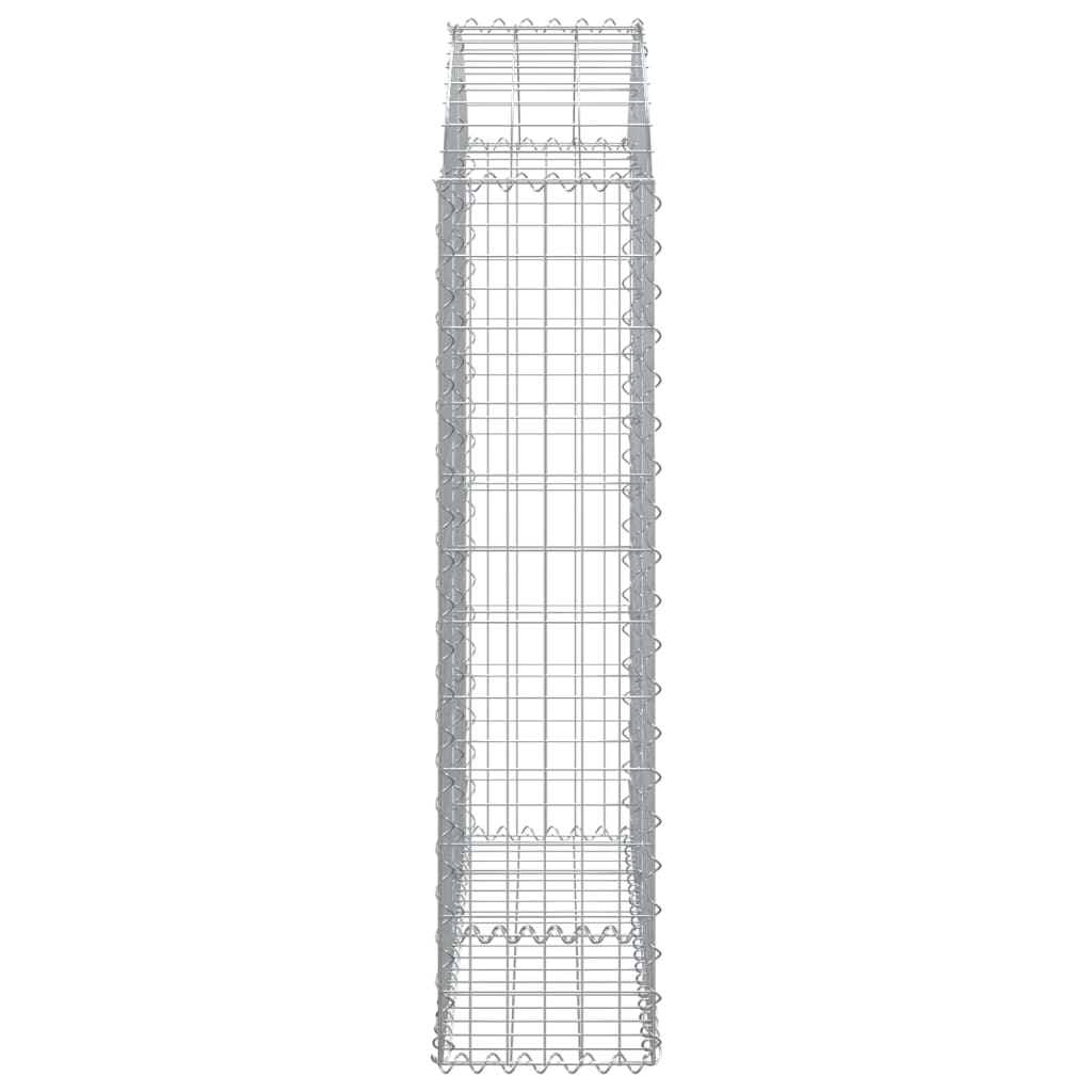 buet gabionkurv 100x30x120/140 cm galvaniseret jern