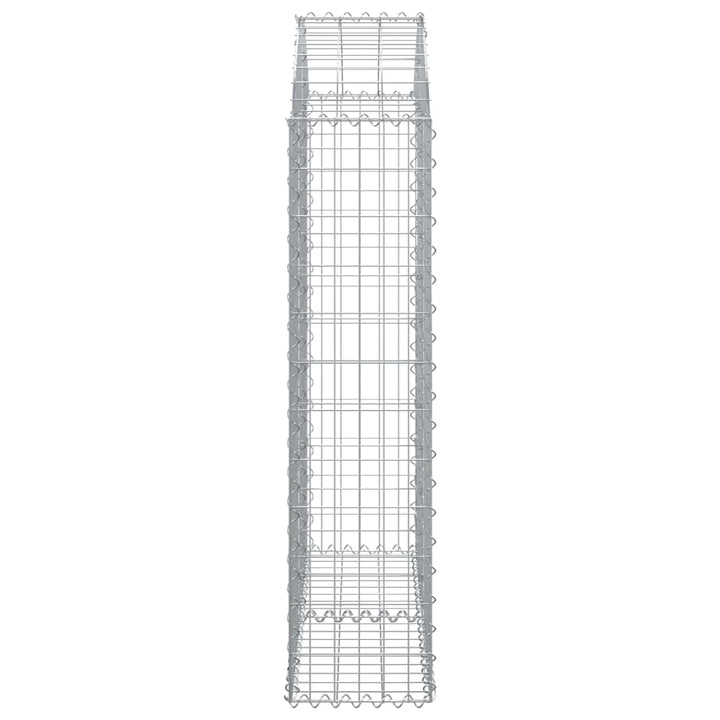 buet gabionkurv 100x30x120/140 cm galvaniseret jern