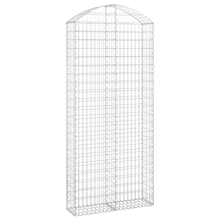 buet gabionkurv 100x30x220/240 cm galvaniseret jern