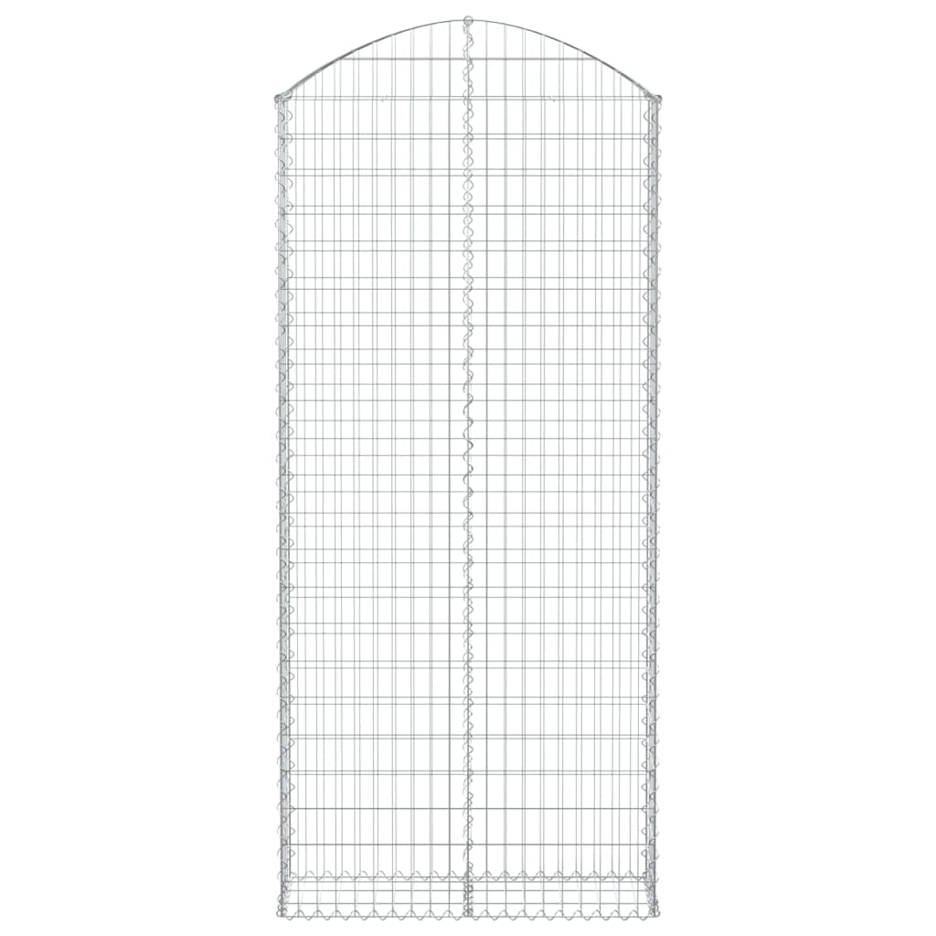 buet gabionkurv 100x30x220/240 cm galvaniseret jern