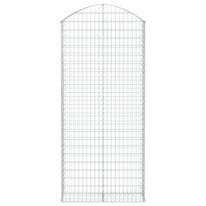 buet gabionkurv 100x30x220/240 cm galvaniseret jern