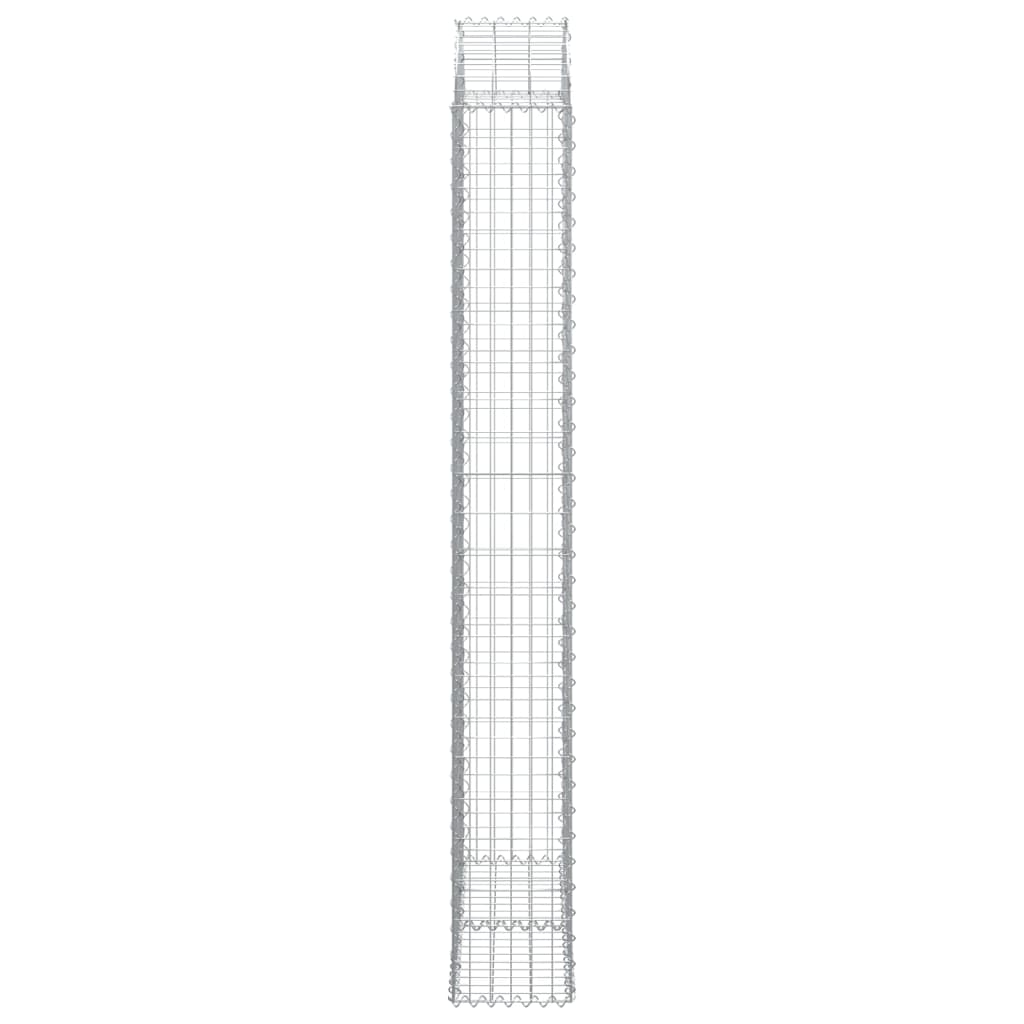 buet gabionkurv 100x30x220/240 cm galvaniseret jern