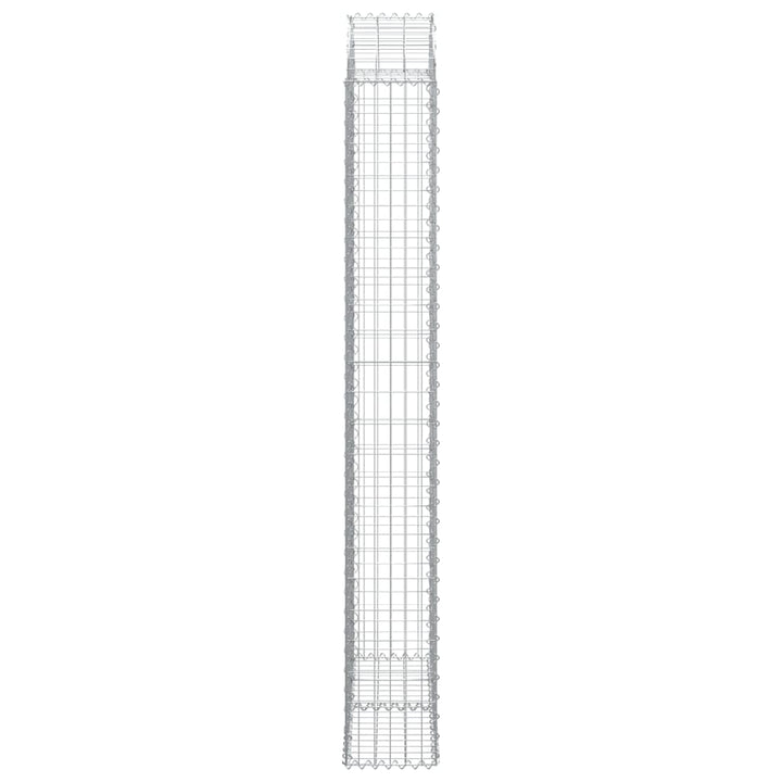 buet gabionkurv 100x30x220/240 cm galvaniseret jern