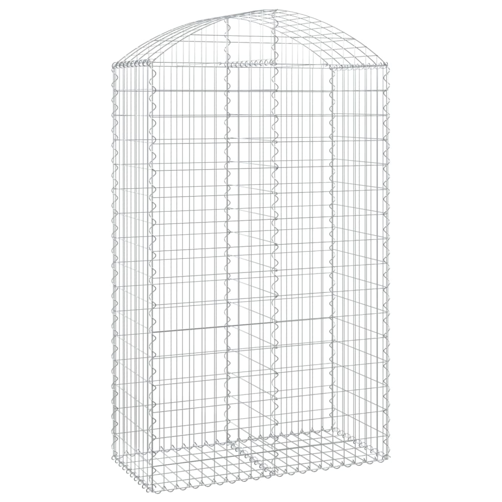 buet gabionkurv 100x50x160/180 cm galvaniseret jern