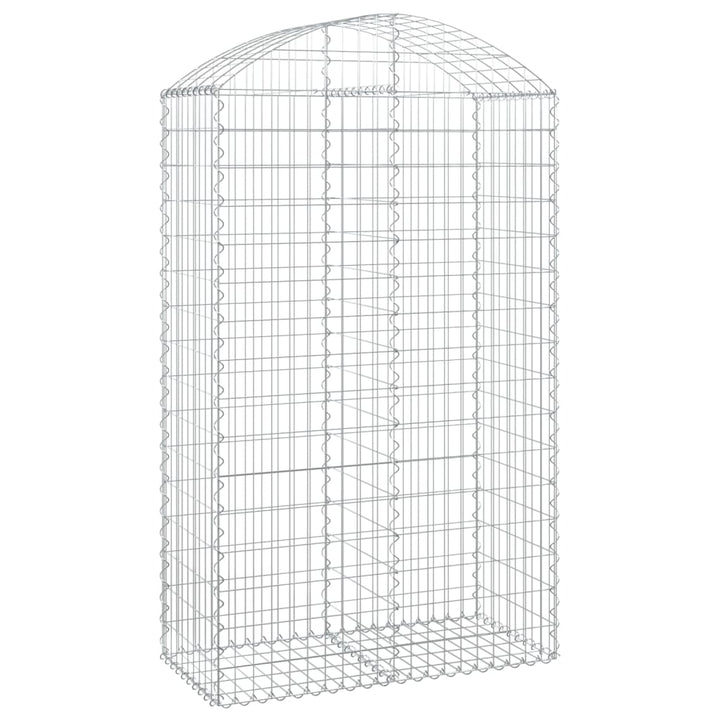 buet gabionkurv 100x50x160/180 cm galvaniseret jern