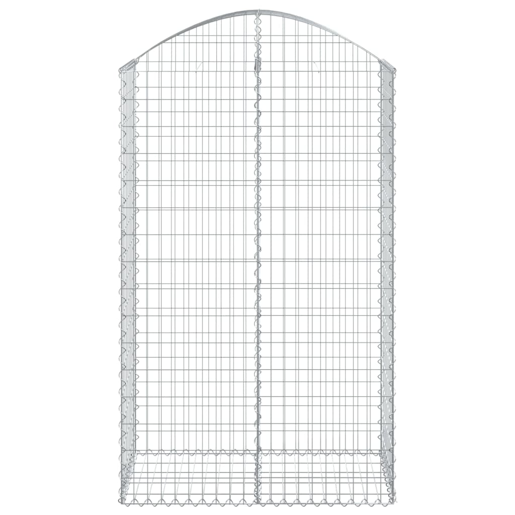 buet gabionkurv 100x50x160/180 cm galvaniseret jern